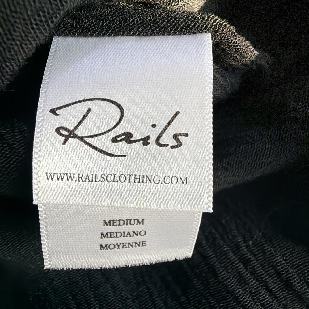 Rails Black Long Sleeve layered Mini Dress bohemian cottagecore victorian medium - Picture 9 of 12